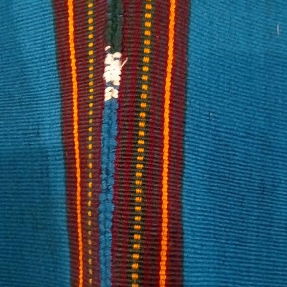 Vintage Large Heavy Weight Twill Turquoise Saddle Carriage Blanket 96X80 - Picture 4 of 9